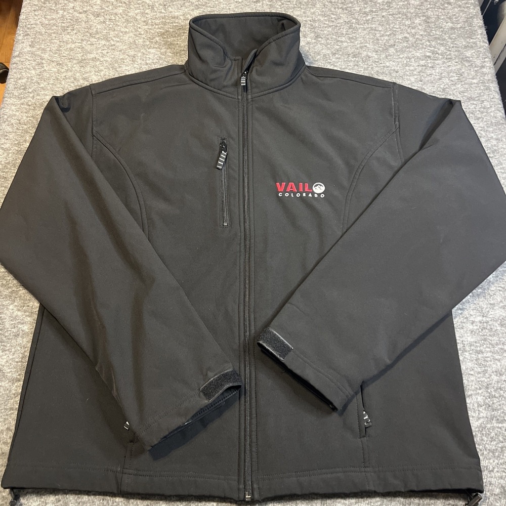 Spring Mountain Fleecewear Co. Vail Colorado Jacket Men's Large Black Wear Ready